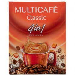 بسته 12 عددی کافی میکس کاراملی 1*4 کلاسیک مولتی کافه 18 گرمی