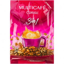 بسته 24 عددی کافی میکس 1*3 مولتی کافه کلاسیک 18 گرمی