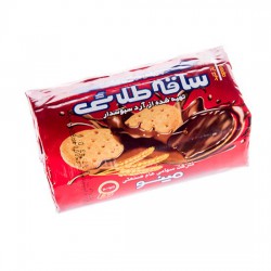 بیسکویت روکش دار شکلاتی سبوس دار ساقه طلایی مینو 220 کرمی