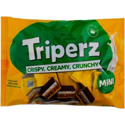 ویفر روکش دار کاکائویی با کرم شیرین فندقی تریپرز 220گرمی