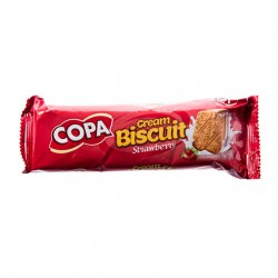 بیسکویت کرم دار توت فرنگی کوپا 100 گرمی